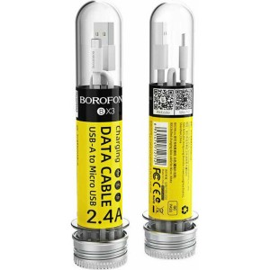 Borofone BX3 Regular USB 2.0 to micro USB Cable Λευκό 1m